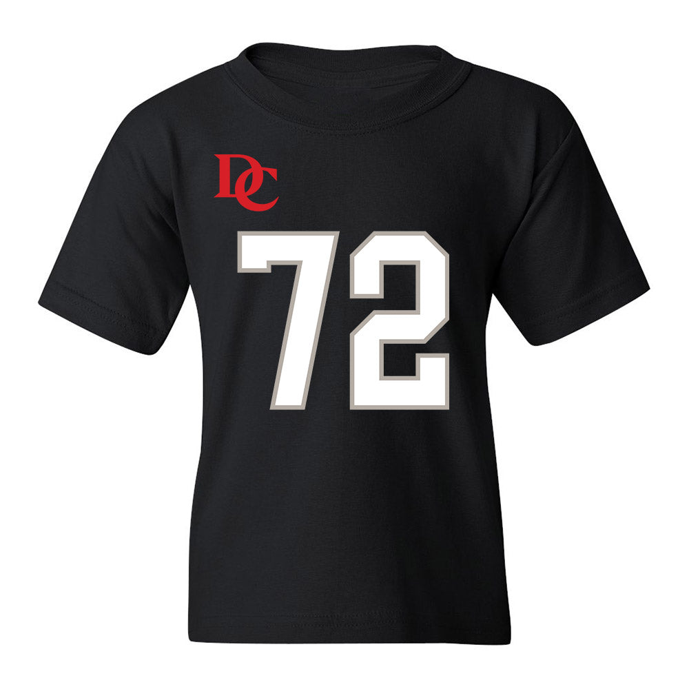 Davidson - NCAA Football : Liam Turner - Black Replica Shersey Youth T-Shirt