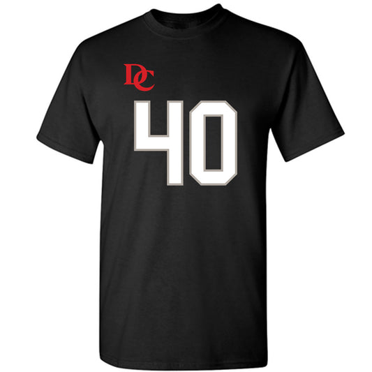 Davidson - NCAA Football : Carius McClain - Black Replica Shersey T-Shirt