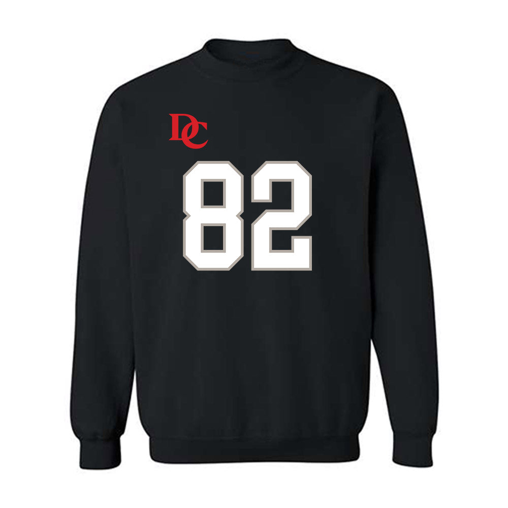 Davidson - NCAA Football : Gavin Yohn - Black Replica Shersey Crewneck Sweatshirt