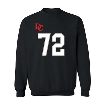 Davidson - NCAA Football : Liam Turner - Black Replica Shersey Crewneck Sweatshirt
