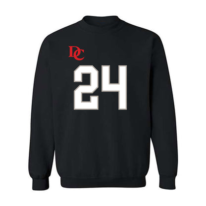 Davidson - NCAA Football : Brodey Berg - Black Replica Shersey Crewneck Sweatshirt-0