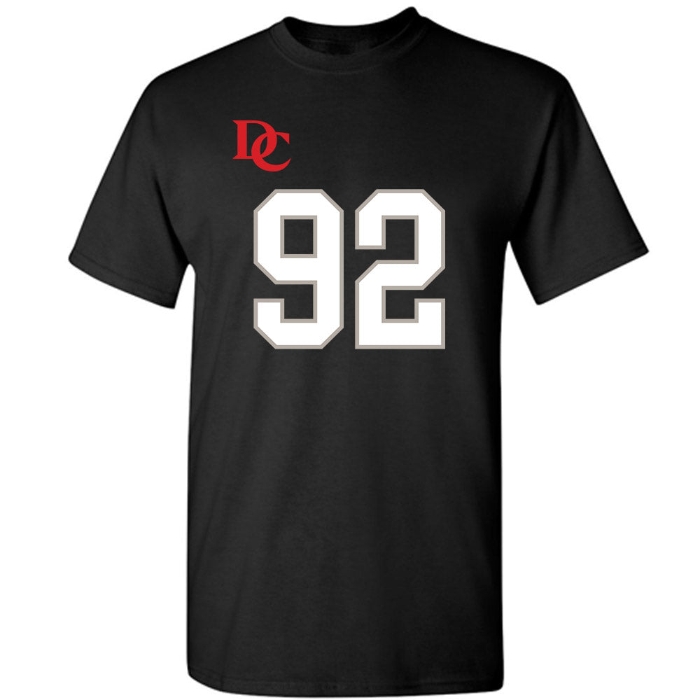 Davidson - NCAA Football : Christian Hayes - Black Replica Shersey T-Shirt-0