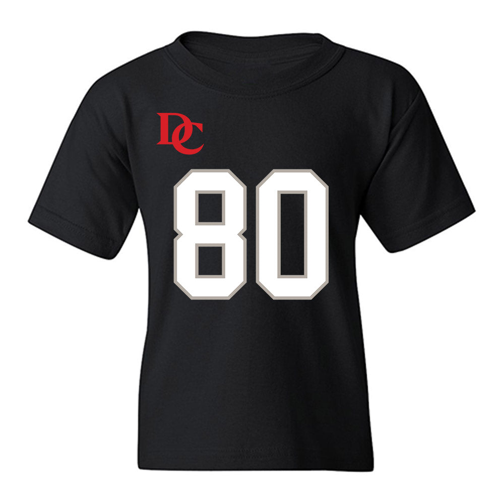 Davidson - NCAA Football : Xavier Vela - Black Replica Shersey Youth T-Shirt-0