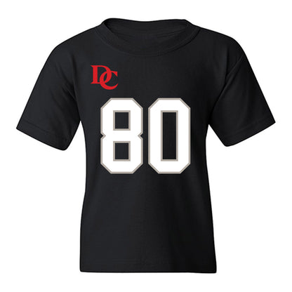 Davidson - NCAA Football : Xavier Vela - Black Replica Shersey Youth T-Shirt-0