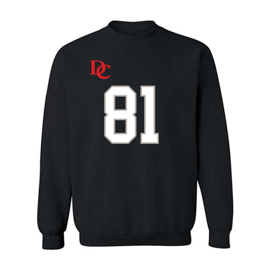 Davidson - NCAA Football : Alani Ajigbotosho - Black Replica Shersey Crewneck Sweatshirt