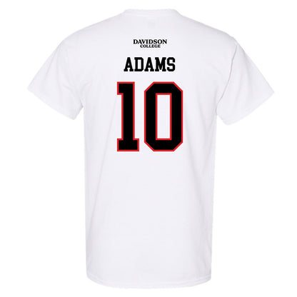 Davidson - NCAA Football : AJ Adams - White Replica Shersey T-Shirt