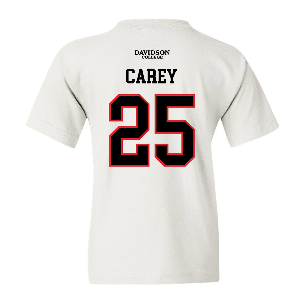 Davidson - NCAA Football : Aaron Carey - White Replica Shersey Youth T-Shirt