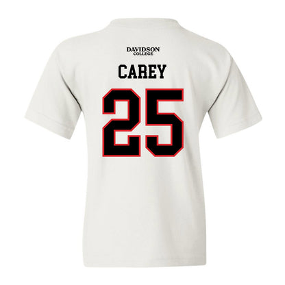 Davidson - NCAA Football : Aaron Carey - White Replica Shersey Youth T-Shirt