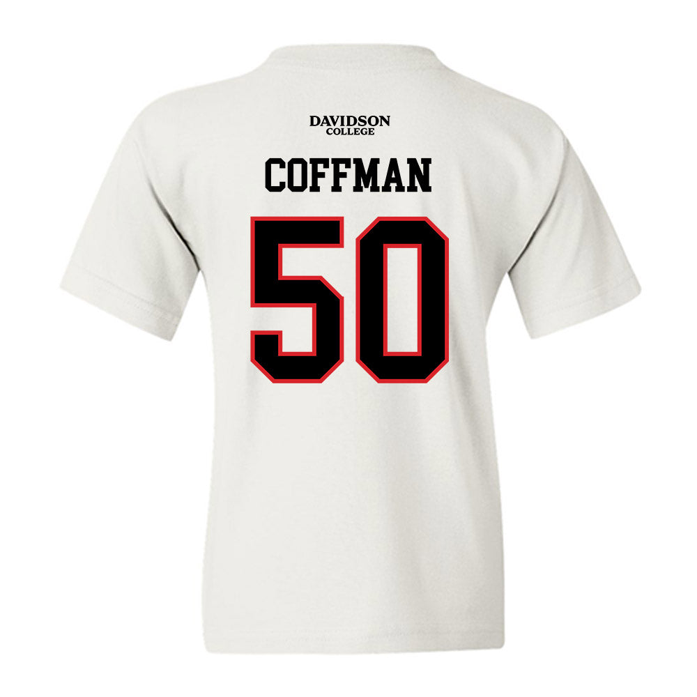 Davidson - NCAA Football : Carson Coffman - White Replica Shersey Youth T-Shirt-1