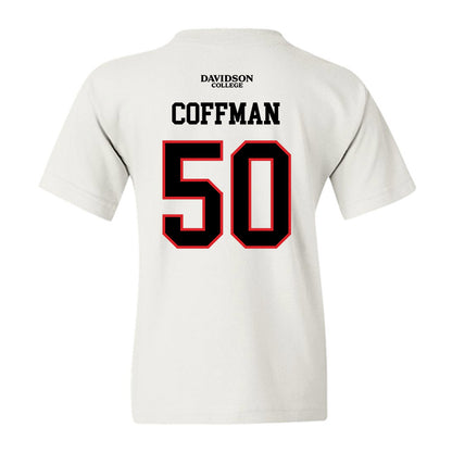 Davidson - NCAA Football : Carson Coffman - White Replica Shersey Youth T-Shirt-1