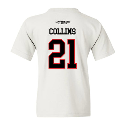 Davidson - NCAA Football : Caiden Collins - White Replica Shersey Youth T-Shirt-1