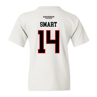 Davidson - NCAA Football : Landon Smart - White Replica Shersey Youth T-Shirt