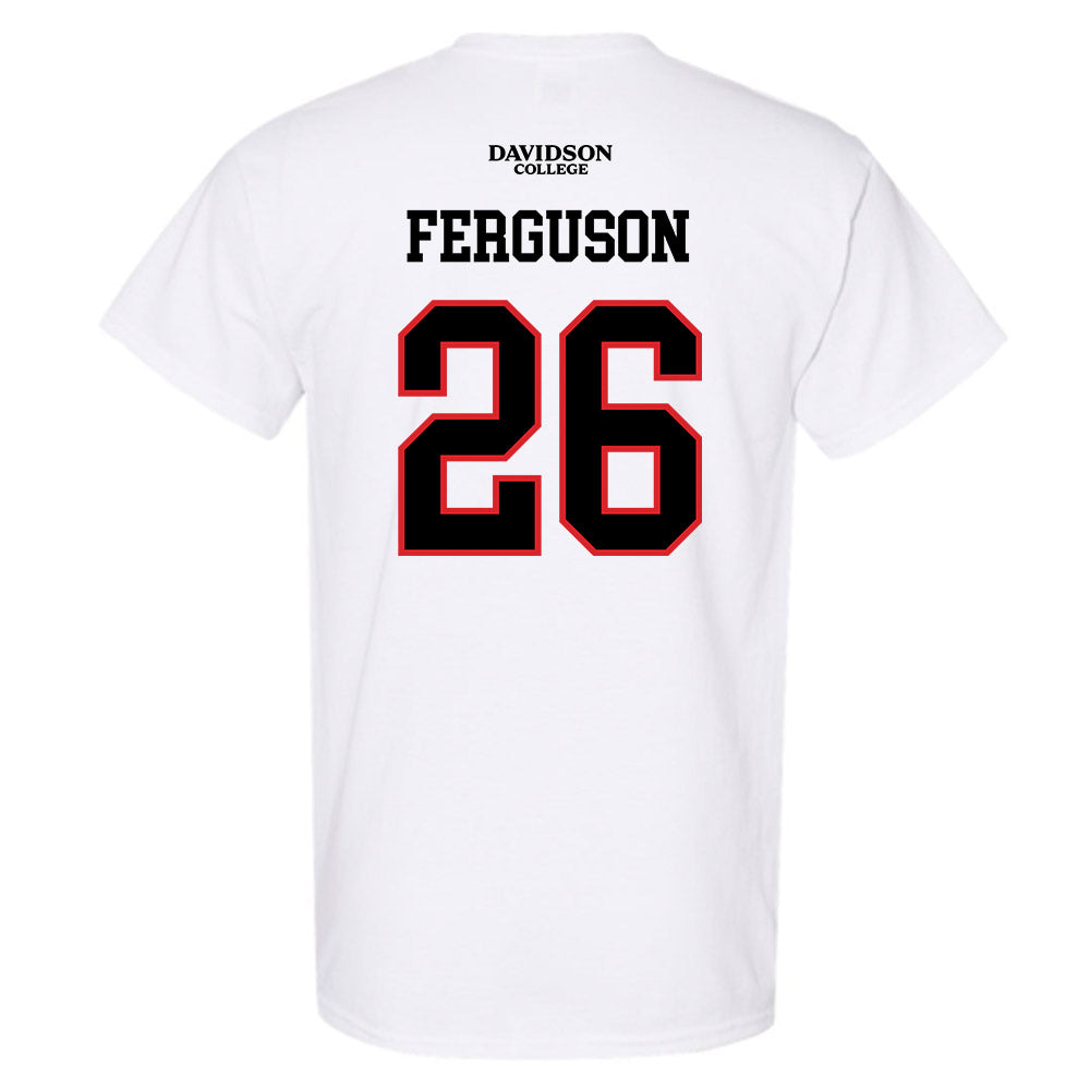 Davidson - NCAA Football : Jayden Ferguson - White Replica Shersey T-Shirt-1