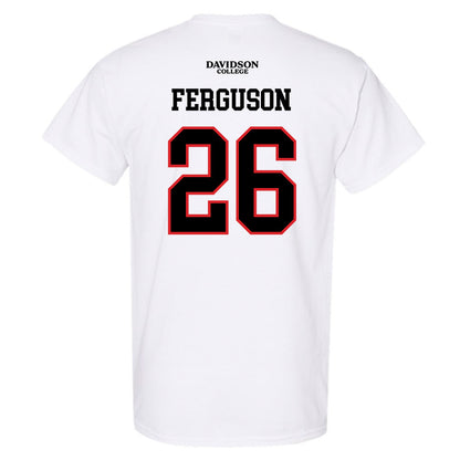 Davidson - NCAA Football : Jayden Ferguson - White Replica Shersey T-Shirt-1