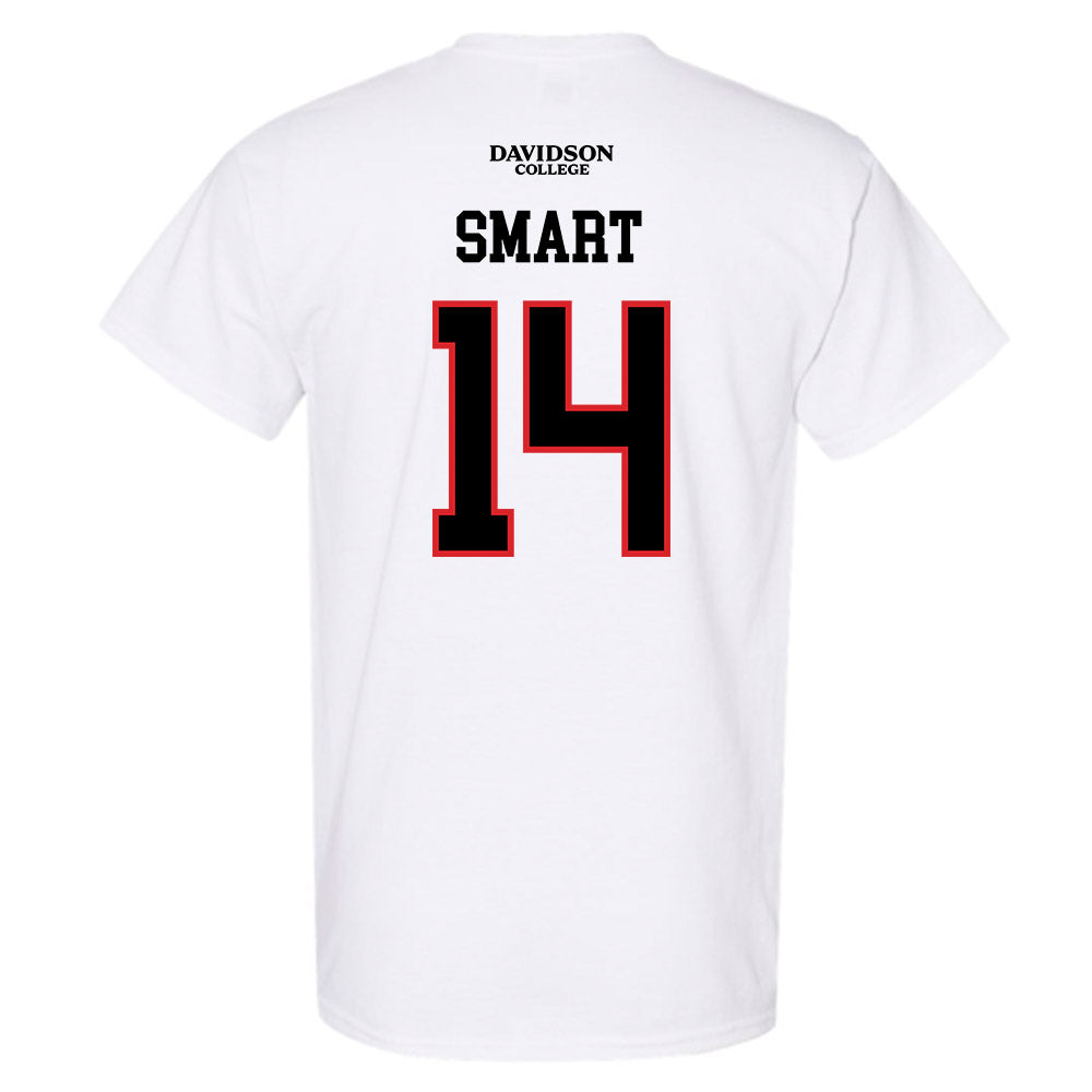 Davidson - NCAA Football : Landon Smart - White Replica Shersey T-Shirt