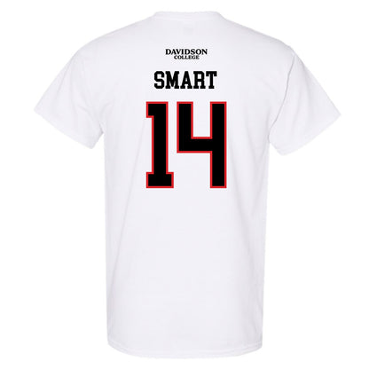 Davidson - NCAA Football : Landon Smart - White Replica Shersey T-Shirt