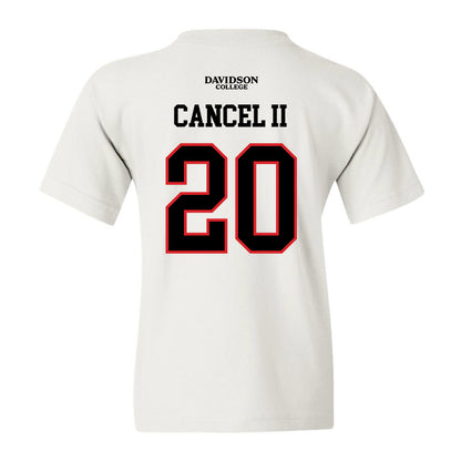 Davidson - NCAA Football : Quinton Cancel II - White Replica Shersey Youth T-Shirt