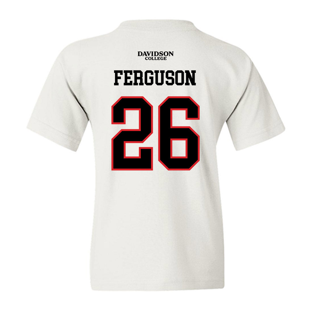 Davidson - NCAA Football : Jayden Ferguson - White Replica Shersey Youth T-Shirt-1
