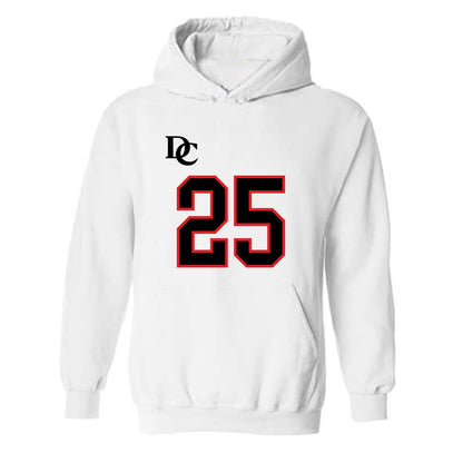 Davidson - NCAA Football : Shay Ragland - White Replica Shersey Hooded Sweatshirt-0
