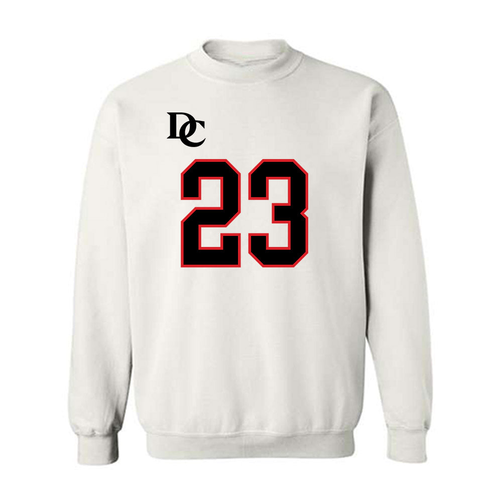 Davidson - NCAA Football : Nakoma Scott - White Replica Shersey Crewneck Sweatshirt-0