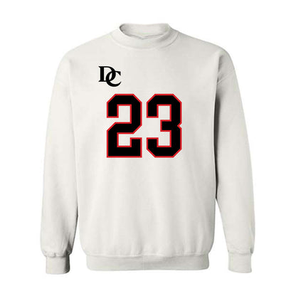 Davidson - NCAA Football : Nakoma Scott - White Replica Shersey Crewneck Sweatshirt-0