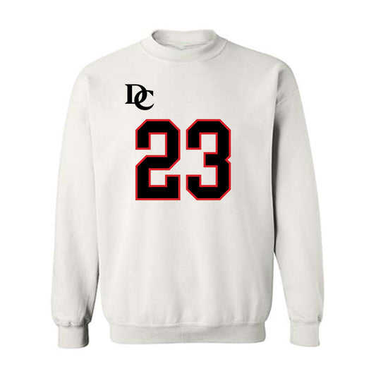 Davidson - NCAA Football : Nakoma Scott - White Replica Shersey Crewneck Sweatshirt-0