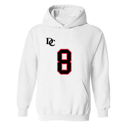 Davidson - NCAA Football : Andrew Frazier - White Replica Shersey Hooded Sweatshirt