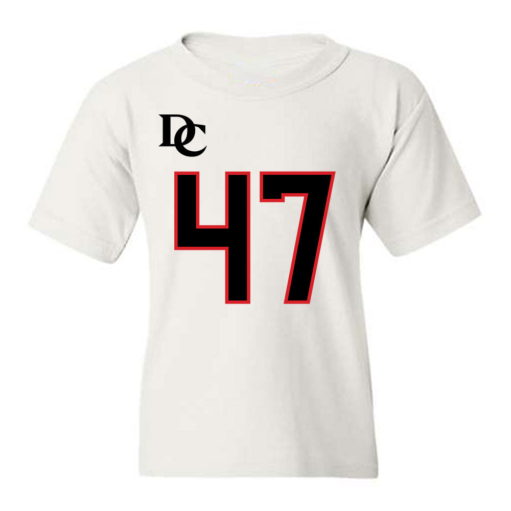 Davidson - NCAA Football : Nash Pippin - White Replica Shersey Youth T-Shirt-0