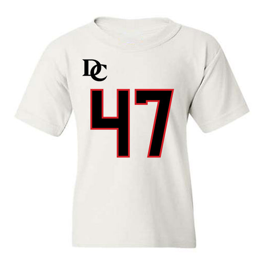 Davidson - NCAA Football : Nash Pippin - White Replica Shersey Youth T-Shirt-0