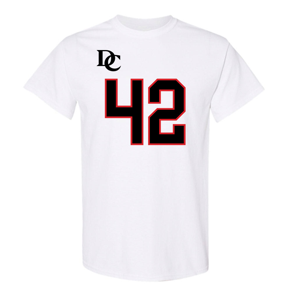 Davidson - NCAA Football : Dallas Brown - White Replica Shersey T-Shirt