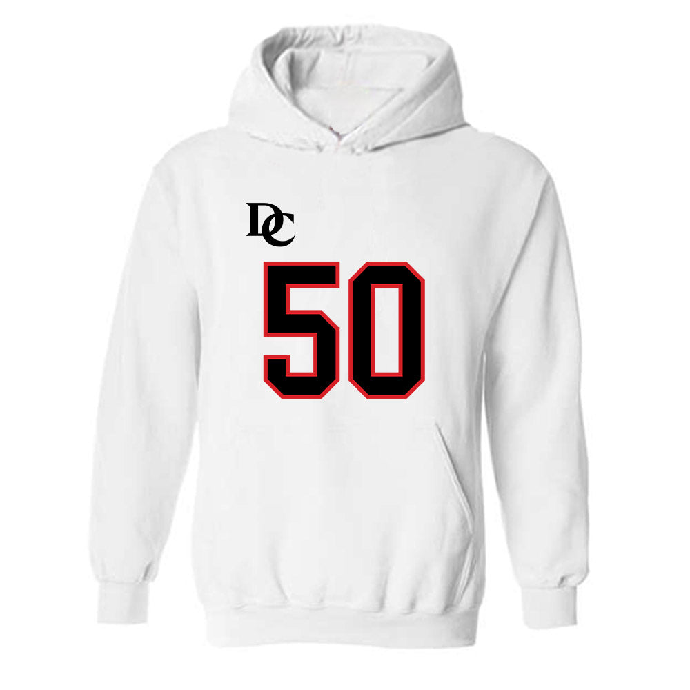 Davidson - NCAA Football : Carson Coffman - White Replica Shersey Hooded Sweatshirt-0