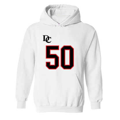 Davidson - NCAA Football : Carson Coffman - White Replica Shersey Hooded Sweatshirt-0
