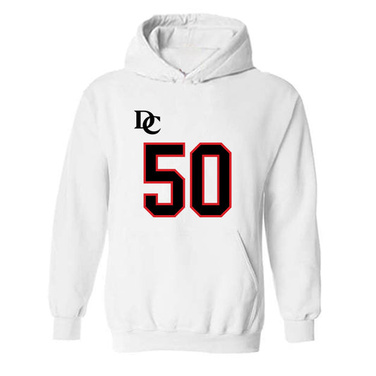 Davidson - NCAA Football : Carson Coffman - White Replica Shersey Hooded Sweatshirt-0