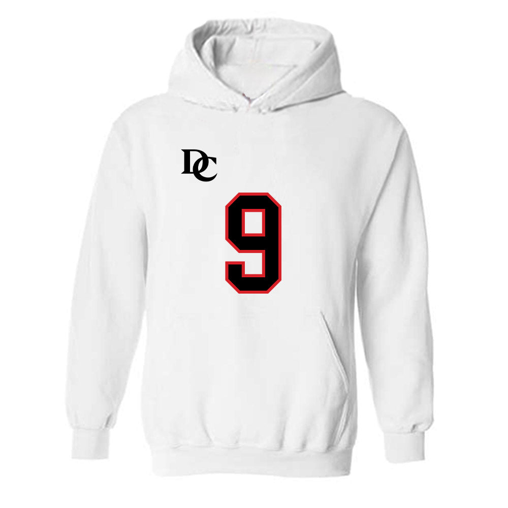 Davidson - NCAA Football : Landon Glezen - White Replica Shersey Hooded Sweatshirt-0