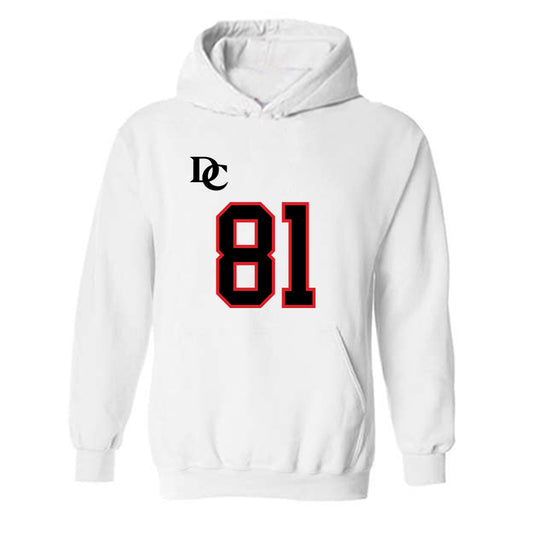 Davidson - NCAA Football : Alani Ajigbotosho - White Replica Shersey Hooded Sweatshirt