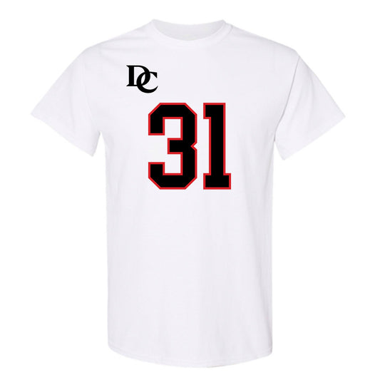 Davidson - NCAA Football : Michael Leonard - White Replica Shersey T-Shirt