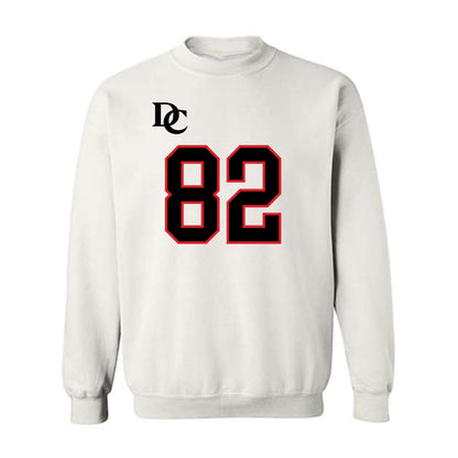 Davidson - NCAA Football : Gavin Yohn - White Replica Shersey Crewneck Sweatshirt