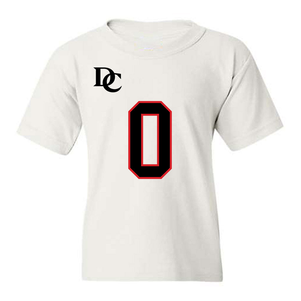 Davidson - NCAA Football : Hunter Brooks - White Replica Shersey Youth T-Shirt-0