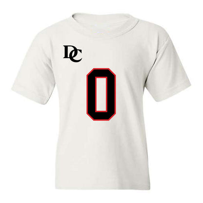 Davidson - NCAA Football : Hunter Brooks - White Replica Shersey Youth T-Shirt-0