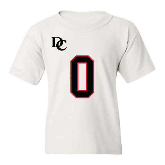 Davidson - NCAA Football : Hunter Brooks - White Replica Shersey Youth T-Shirt-0