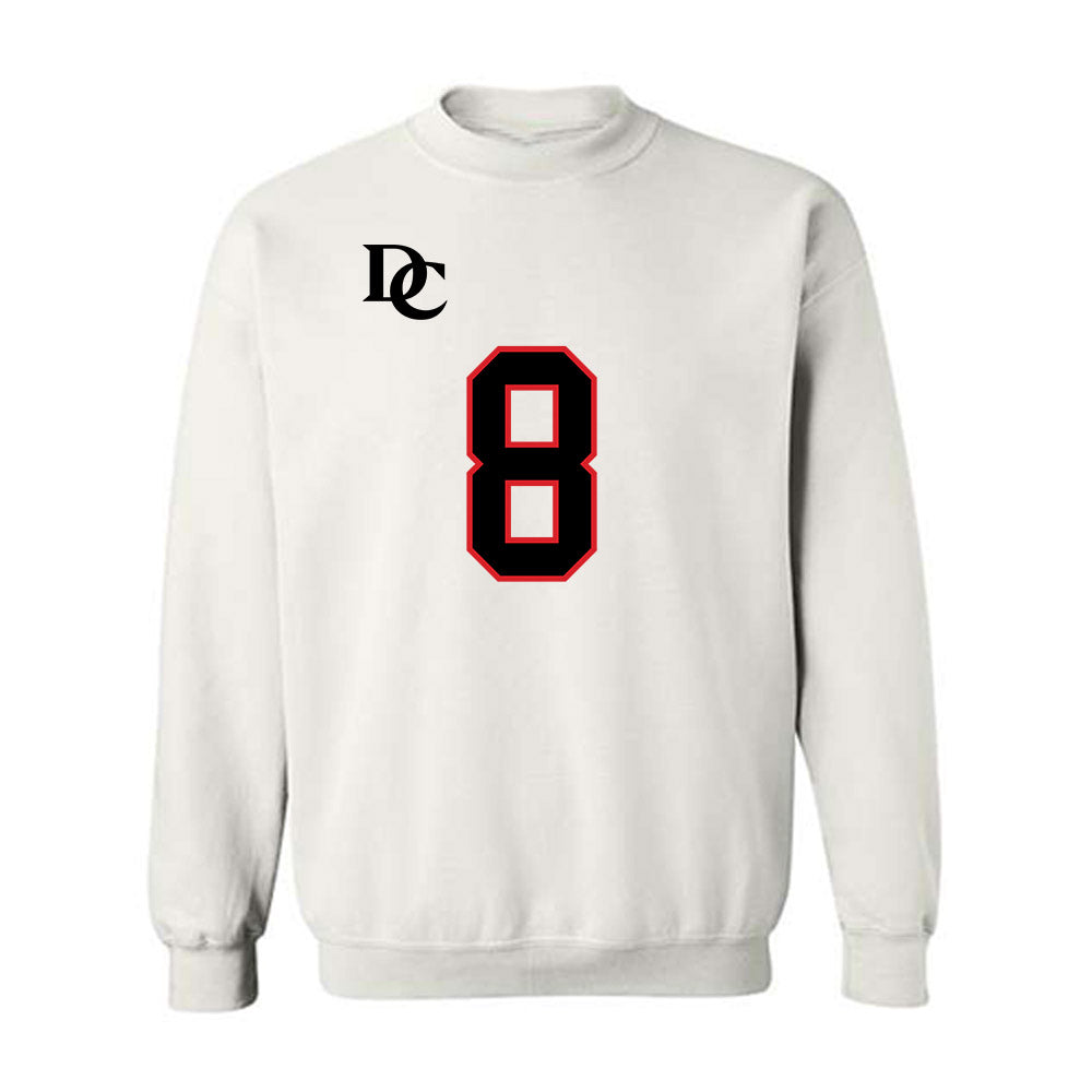 Davidson - NCAA Football : Andrew Frazier - White Replica Shersey Crewneck Sweatshirt