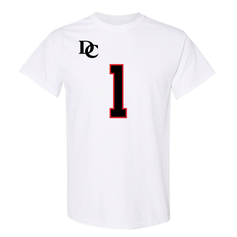 Davidson - NCAA Football : Jaleel Sales - White Replica Shersey T-Shirt