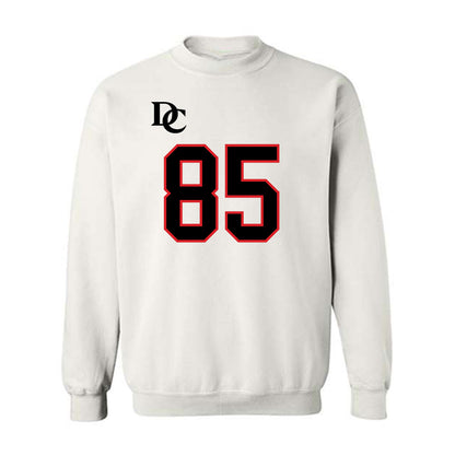 Davidson - NCAA Football : Jack Perozek - White Replica Shersey Crewneck Sweatshirt-0