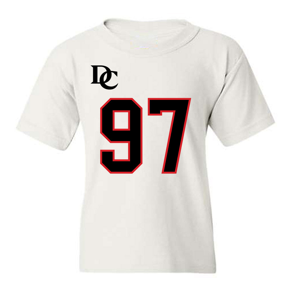 Davidson - NCAA Football : Liam McMann - White Replica Shersey Youth T-Shirt-0