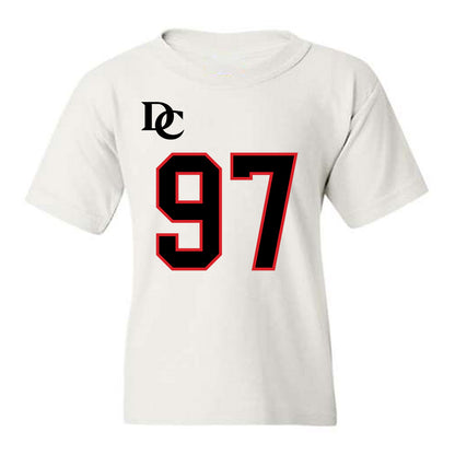 Davidson - NCAA Football : Liam McMann - White Replica Shersey Youth T-Shirt-0