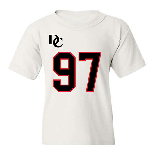 Davidson - NCAA Football : Liam McMann - White Replica Shersey Youth T-Shirt-0