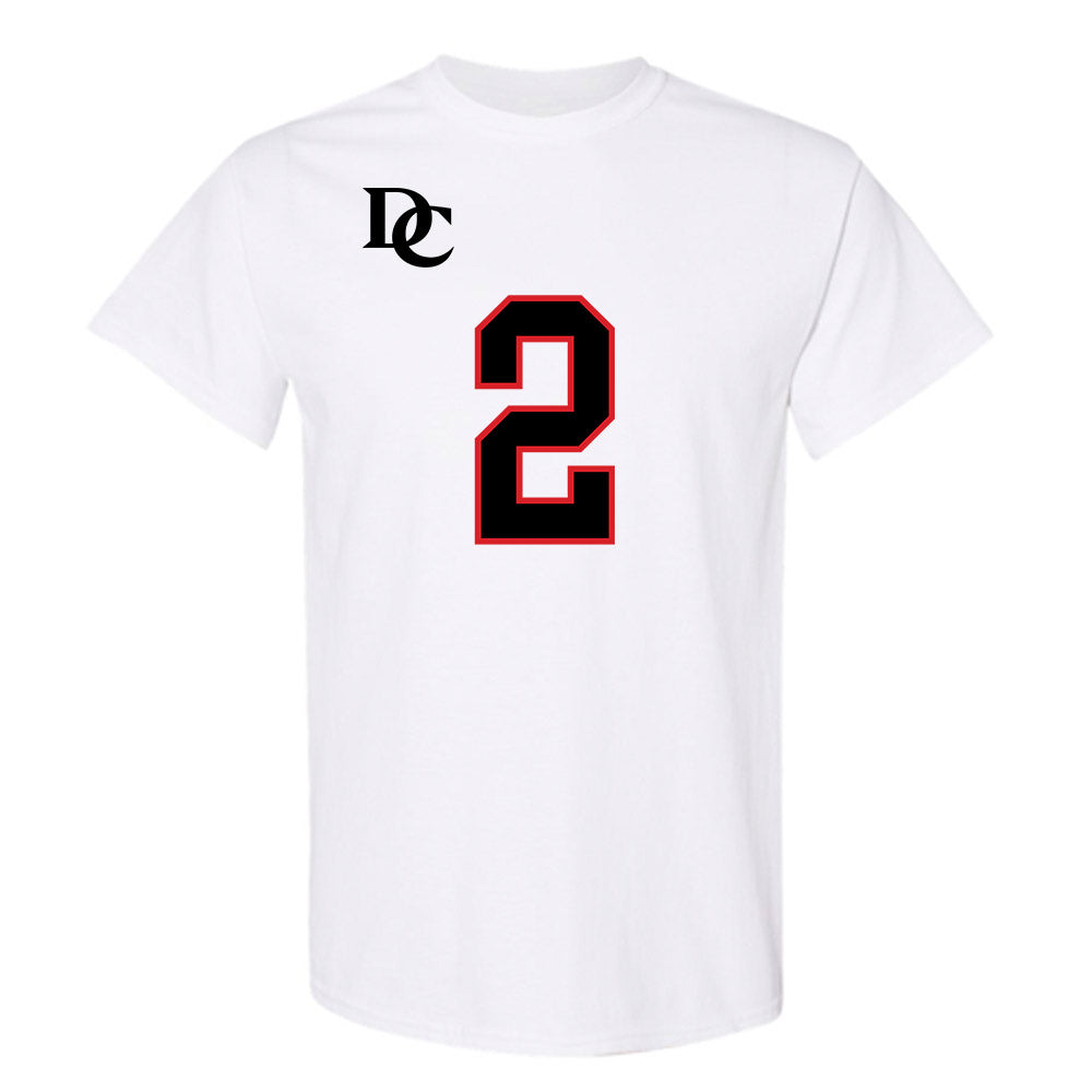 Davidson - NCAA Football : Mari Adams - White Replica Shersey T-Shirt
