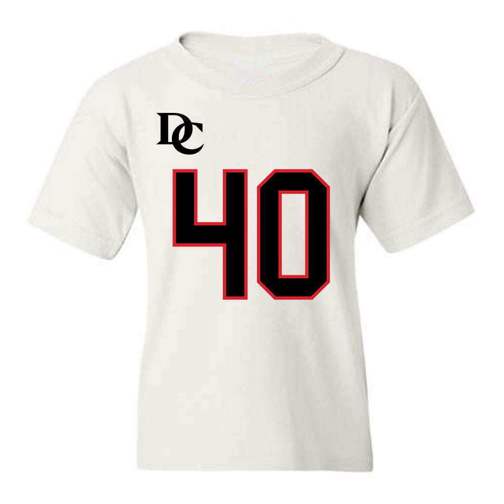 Davidson - NCAA Football : Carius McClain - White Replica Shersey Youth T-Shirt