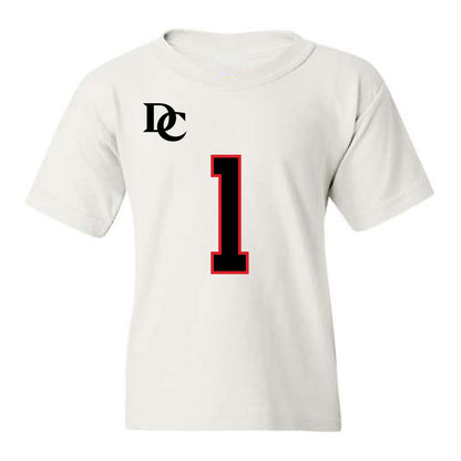 Davidson - NCAA Football : Dominic Njoku - White Replica Shersey Youth T-Shirt