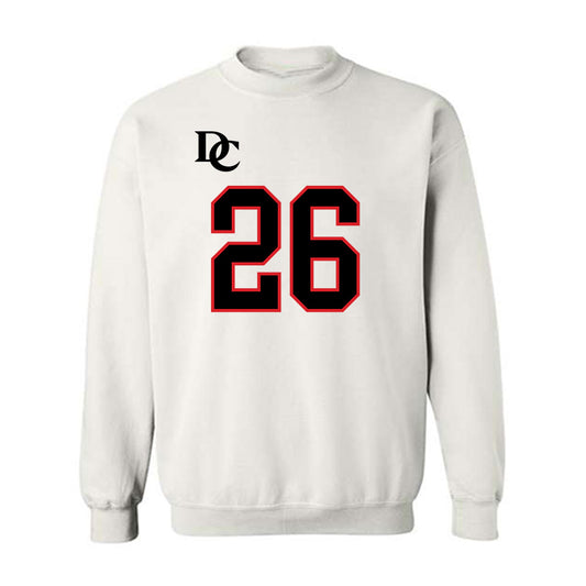 Davidson - NCAA Football : Jayden Ferguson - White Replica Shersey Crewneck Sweatshirt-0